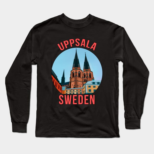 Uppsala Cathedral Sweden Long Sleeve T-Shirt by DiegoCarvalho